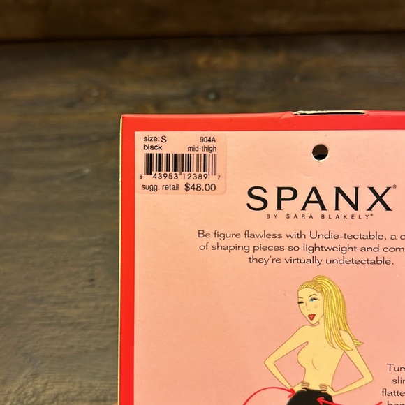 Spanx, Undie-tectable Midthigh, Black, Size Small - Picture 3 of 8